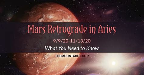 Mars Retrograde In Aries 2020 What You Need To Know The Moon Tarot