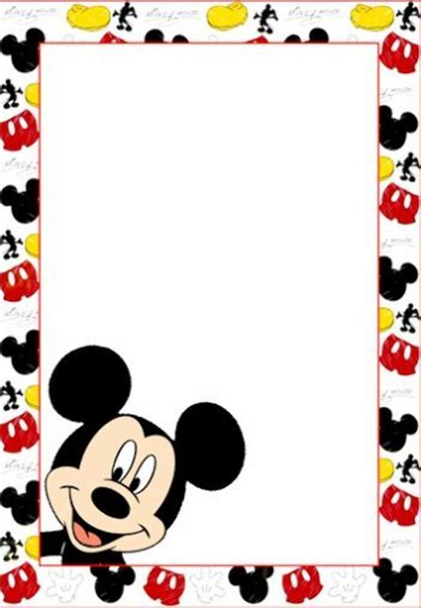 Mickey Mouse Border Printables