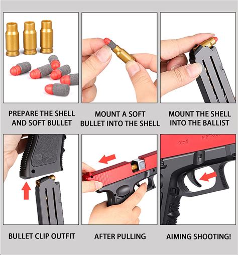 Buy Toy Gun Cool Fake Pistol Rubber Bullet Guns That Look Real