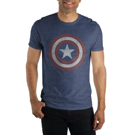 Marvel Marvel Comics Captain America Logo Mens Blue T Shirt Tee Shirt