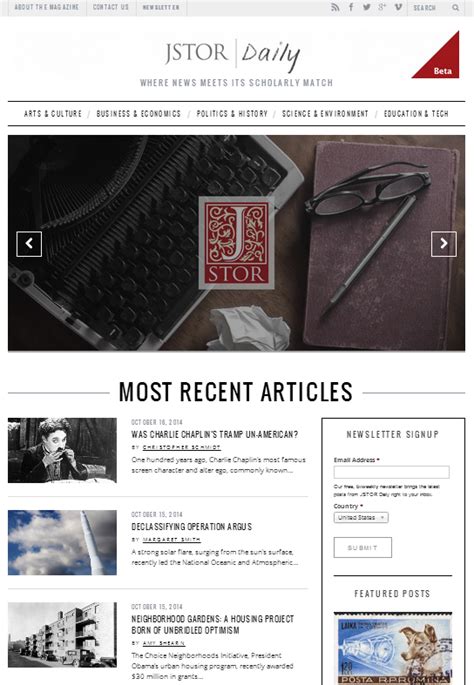 Jstor Launches Online Daily Magazine Using Wordpress Wp Tavern