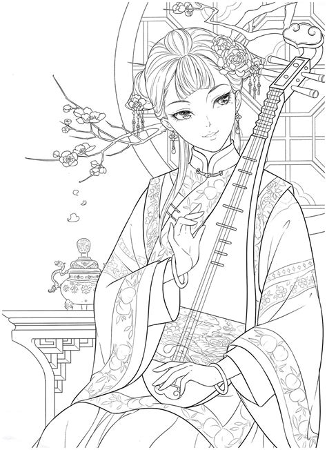 Chinese People Coloring Pages