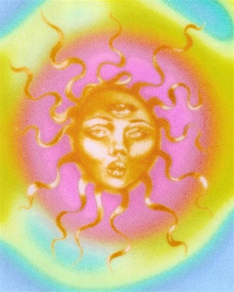 Psychedelic Sun An Art Print By Jules In 2022 Art Prints Giclee Art