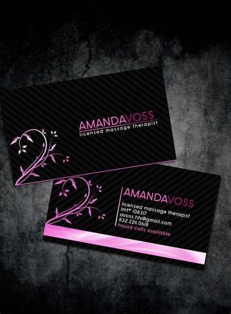 Modern And Stylish Massage Therapist Business Cards Templates Designed