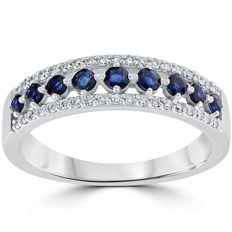 Popular Ideas Blue Sapphire And Diamond Wedding Rings Amazing Inspiration