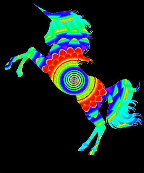 Rainbow Spiral Star Unicorn Design Poop Emoji Digital Art By Kaylin