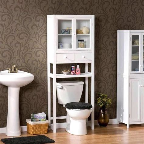 When it comes to storage, most people will agree that the more you have, the better. Awesome Behind The Toilet Cabinet #3 Above Toilet Bathroom ...