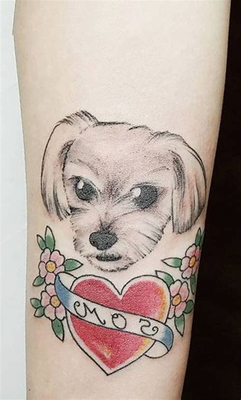 30 Cute Small And Simple Dog Tattoo Ideas For Women Animal Lovers Dog