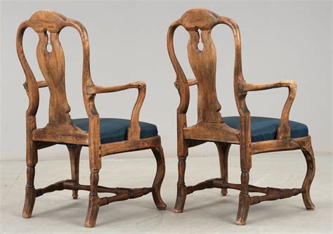 A Pair Of Swedish Rococo 18th Century Armchairs Bukowskis