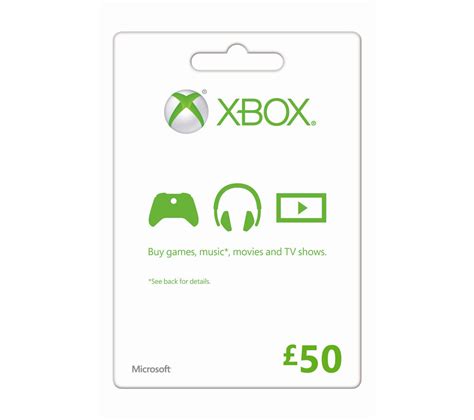 With an xbox gift card, give the freedom to pick the gift they want. Buy MICROSOFT Xbox Live Gift Card - £50 | Free Delivery | Currys
