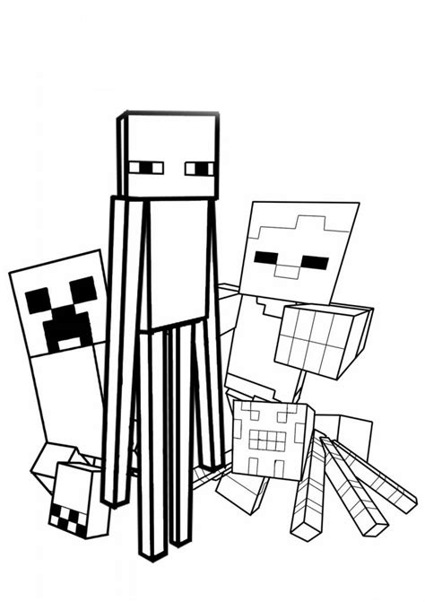 Desenho De Personagens De Minecraft Para Colorir Tudodesenhos
