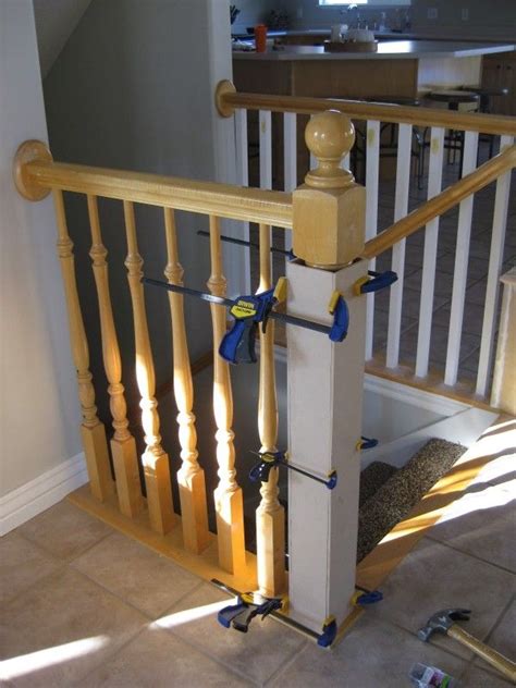 Remodelaholic Stair Banister Renovation Using Existing Newel Post And