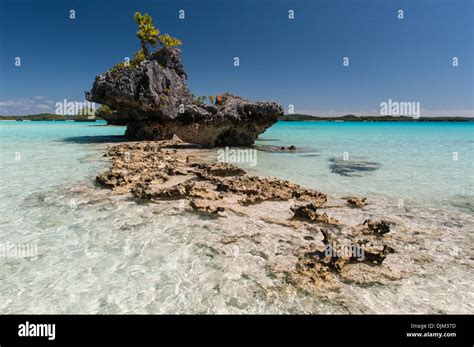 Azure Water Surrounds The Limestone Motus Small Eroded Islets In