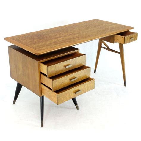 The elegance and refinement present in our pieces carry the thoughtful bohemian design that is essential home. Mid-Century Modern Birch Writing Desk | Chairish