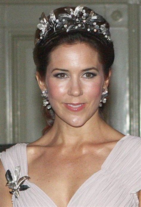 Crown Princess Mary Wife Of Crown Prince Frederik Wearing The