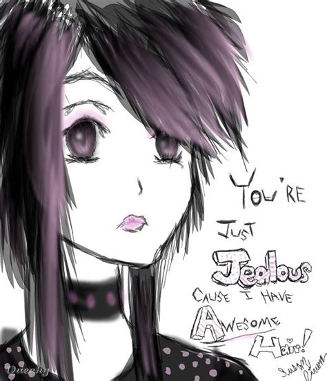 My Awesome Emo Hair ← An Anime Speedpaint Drawing By Artfreaksue
