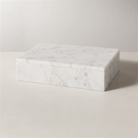 Extra Large White Marble Box Reviews Cb2 Canada