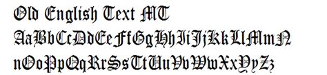 Old English Text Mt Lettering Text Old English