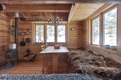 Charming norwegian style log cabin packed with iconic. This 118 ft2 small Norwegian ski cabin comfortably ...