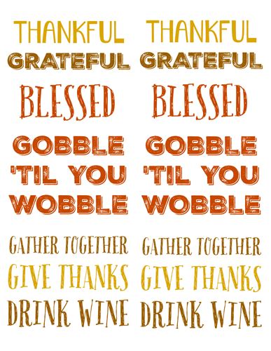 Thanksgiving Sayings Labels Printable Template Onlinelabels
