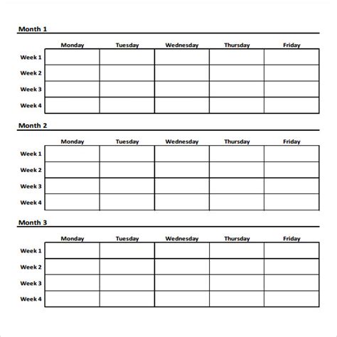 Free 14 Sample Workout Chart Templates In Pdf Ms Word Excel