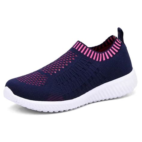 Tiosebon Womens Athletic Walking Shoes Slip On Casual Mesh Comfortable Tennis Workout Sneakers
