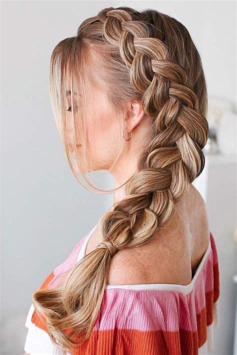 Styling Options For Dutch Braids Thick Hair Styles Dutch Side Braid Side Braid Hairstyles