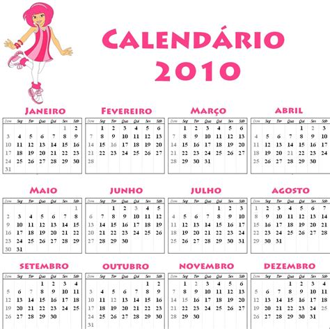 Calendario 2010 Listo Para Imprimir ¡organízate Con Estilo