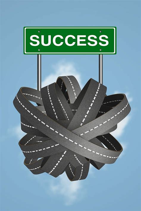 Green Success Road Signage Grey Roads Illustration Success Road To
