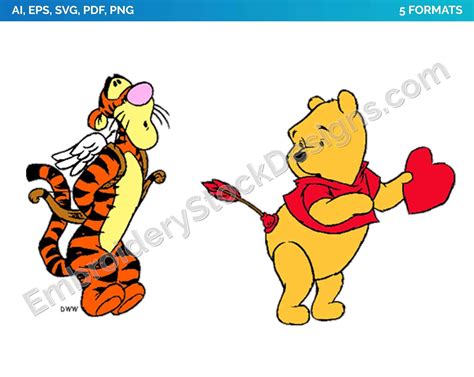 Winnie The Pooh Tigger 2 Valentines Day Holiday Disney Character