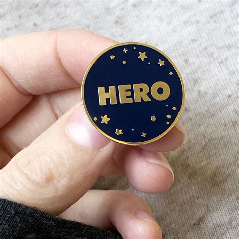 Hero Enamel Pin Badge By Clara And Macy
