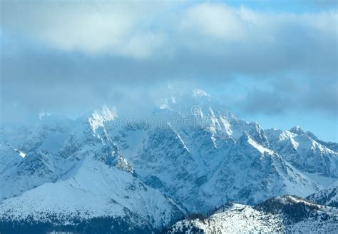 Winter Mountain Landscape Slovakia High Tatras Stock Image Image