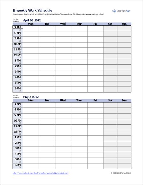 Work Schedule Template For Excel Schedule Template Schedule