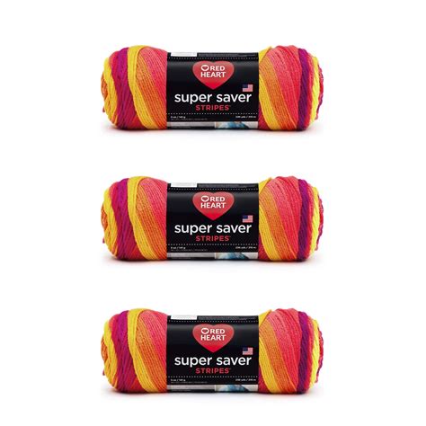 Red Heart Super Saver Fruity Stripe Yarn Pack Of G Oz Acrylic