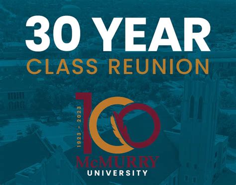 30th Class Reunion Class Of 1992 Mcmurry University