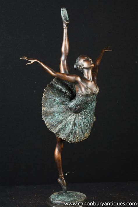 French Bronze Degas Ballerina Statue Ballet Figurine
