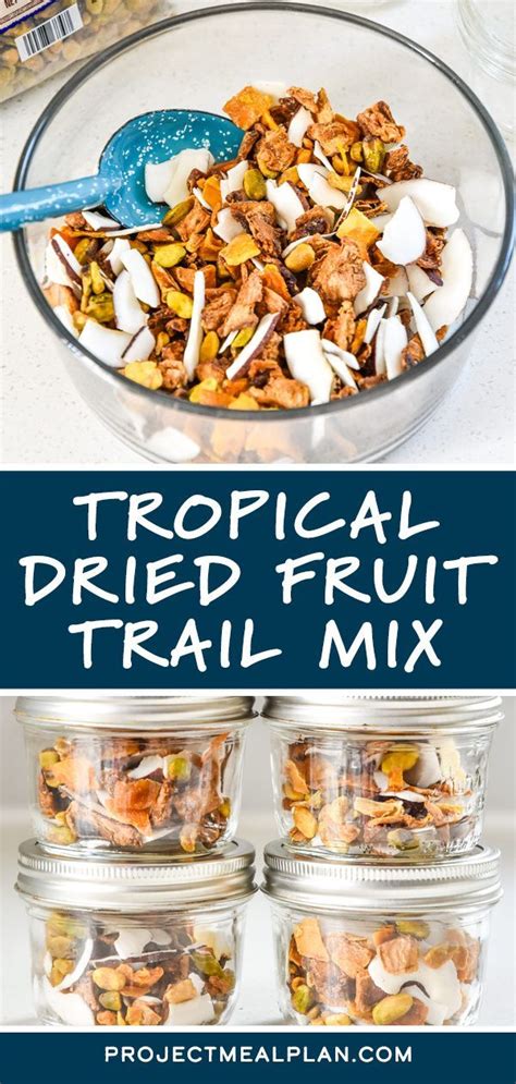 This Tropical Dried Fruit Trail Mix Is Super Easy To Mix Up At Home For