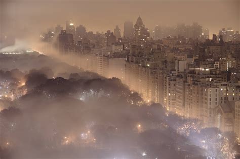 New York City At Night In The Fog Rpics