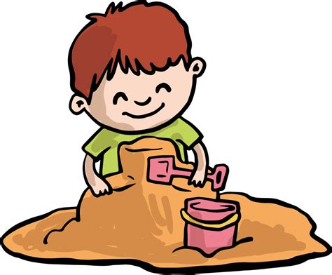 Kisspng Sand Play Child Clip Art Playing The Of Boy Playing In The