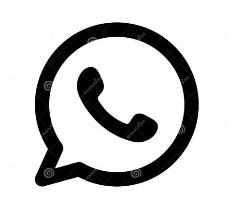 Whatsapp Logo Icon Vector Black Design Illustration Editorial Stock