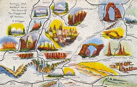 Postcardy The Postcard Explorer Map Southern Utah And Northern Arizona