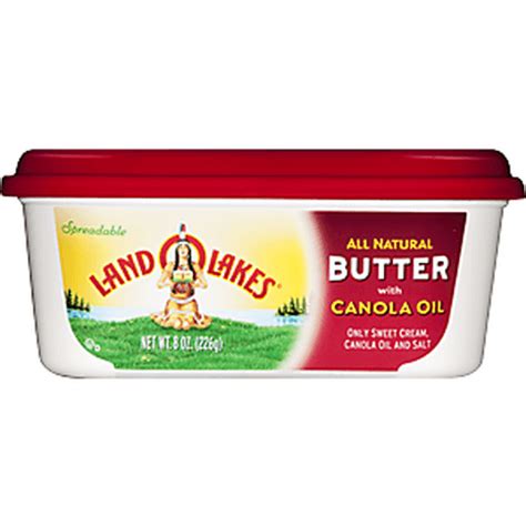 Land O Lakes Butter With Canola Oil 8 Oz Margarine And Butter Substitutes Dagostino