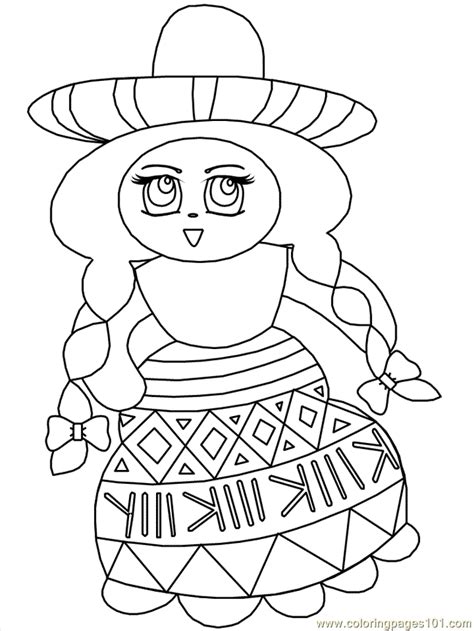 Coloring book page design with pattern mandala vector. Mexican Coloring 01 Coloring Page - Free Mexico Coloring ...
