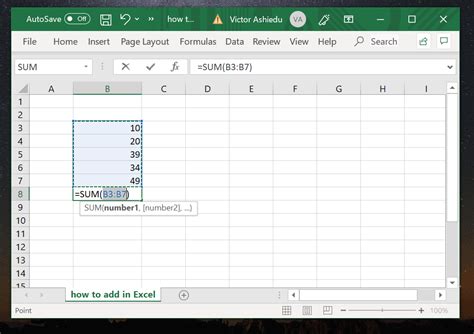 How To Add In Excel Excel Sum With Examples