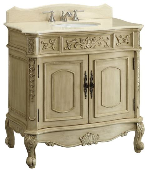 Eviva natalie modern/transitional white bathroom vanity comes with an italian white carrara marble countertop with undermount porcelain sinks. 36" Antique White Belleville Bathroom Sink Vanity ...