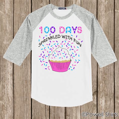 100th day of school raglan t shirt 100 sprinkles 100 days sprinkled with fun celebrate 100