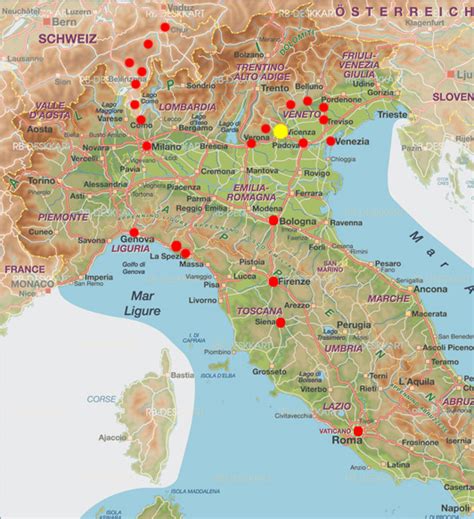 Map Of Italy And Switzerland Map