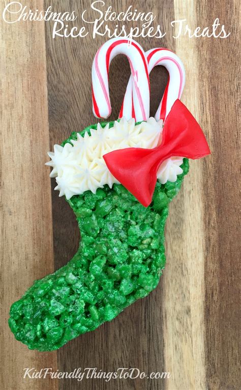 Candy filled christmas stockings, each one mesuring approximately three inches tall, are filled with santa's favorite kiddee candy! A Rice Krispies Treat Stocking For Christmas Fun - Kid ...