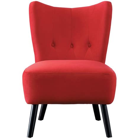 Velvet Accent Chair Red