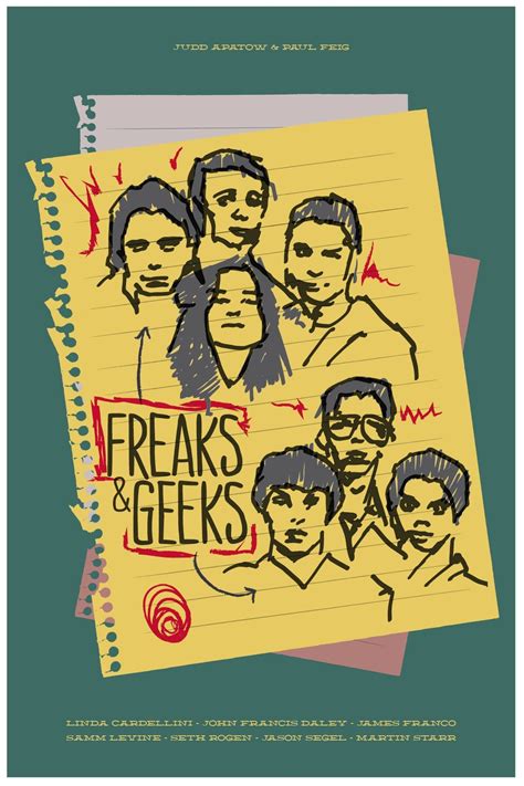 Freaks And Geeks 1999 Poster Cartazes De Filmes Minimalistas Pôsteres De Cinema Minimalistas
